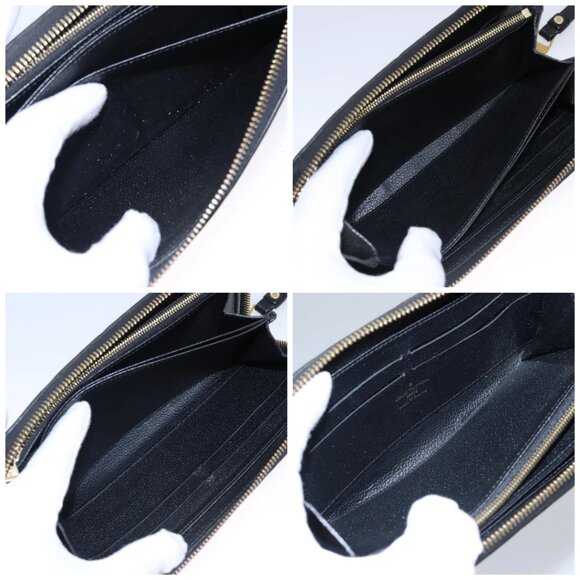 LOUIS VUITTON Monogram Empreinte Zippy Wallet Black M61864 LV Auth BD532 - Picture 16 of 16